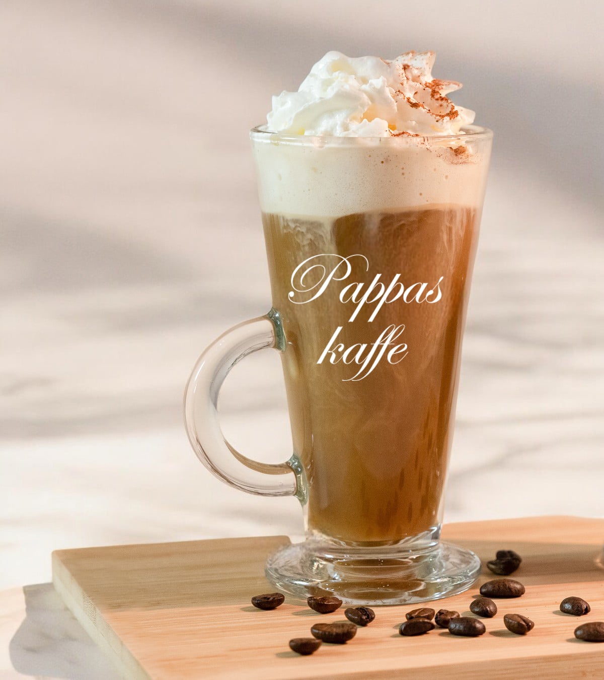 Kaffeglas med gravyr