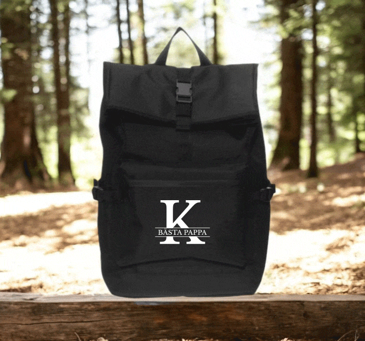 Ryggsäck med brodyr – Svart
