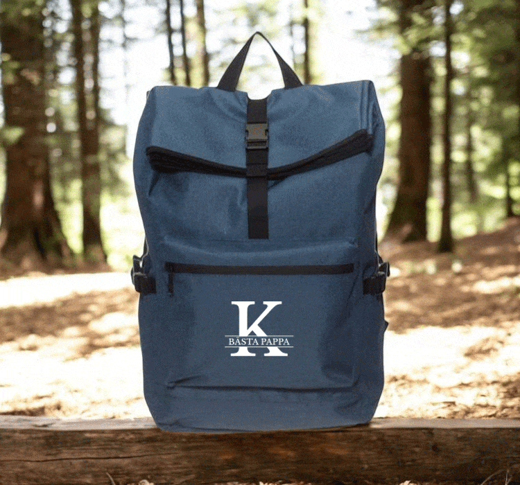 Ryggsäck med brodyr – Blå