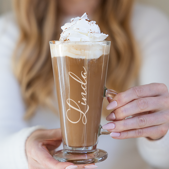 Kaffeglas med gravyr