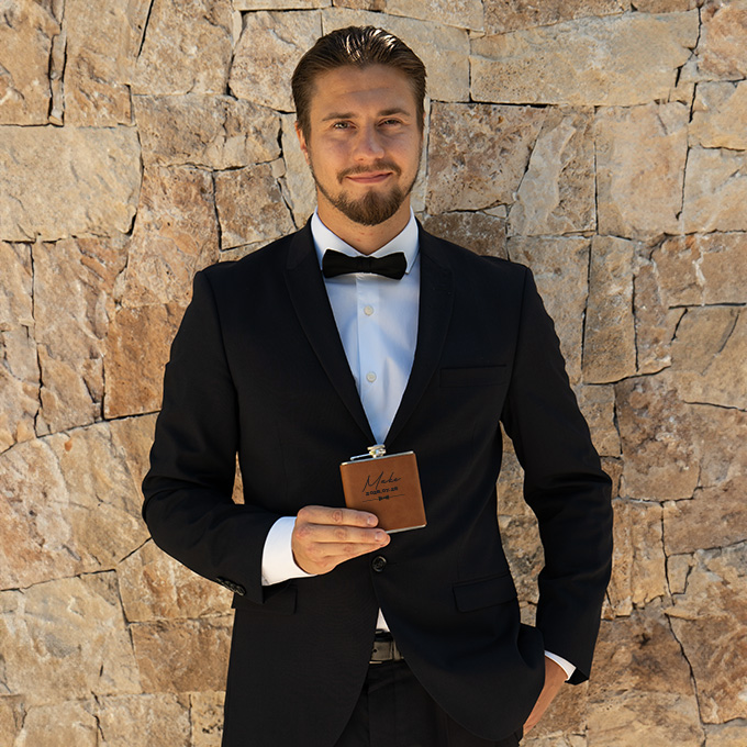 Fickplunta med gravyr – Morgongåva - Bild 2