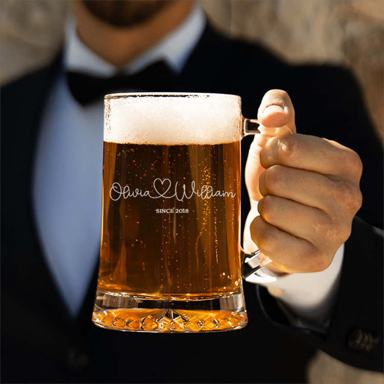 Ölsejdel med gravyr