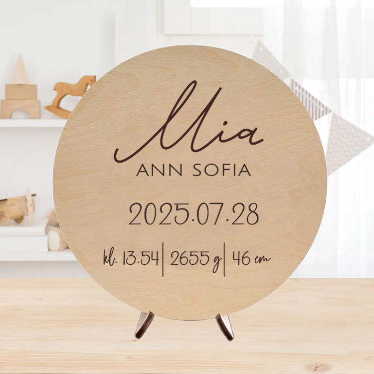 Födelsetavla, skrivstil