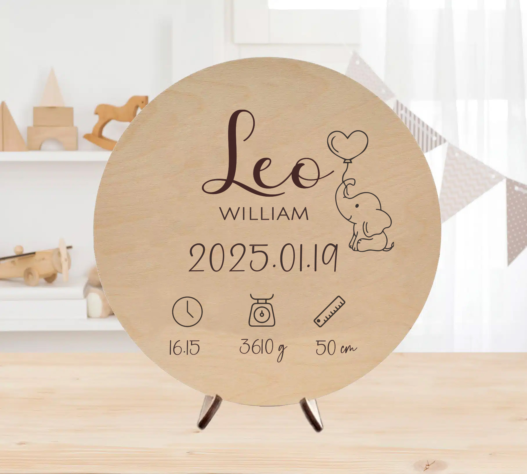 Födelsetavla, elefant