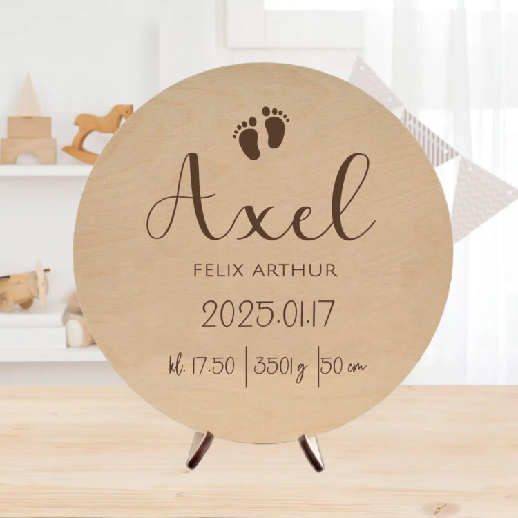 Födelsetavla, fotspår