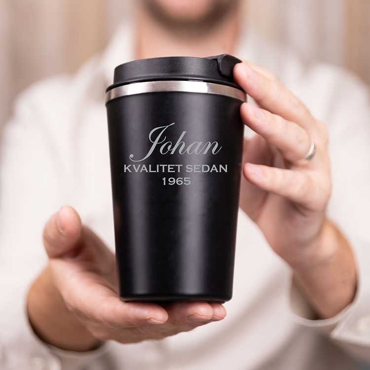 Termosmugg med namn, 60-årspresent