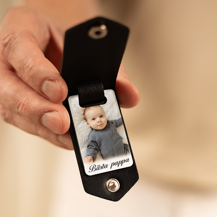 Nyckelring med bild, svart
