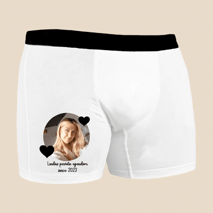 Boxers med foto och text