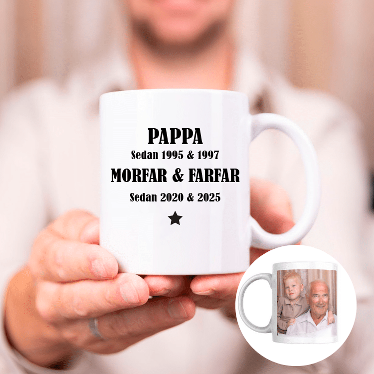 Mugg med text och foto – Farfar - Bild 2