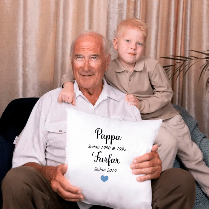 Kuddfodral med tryck – Farsdagspresent