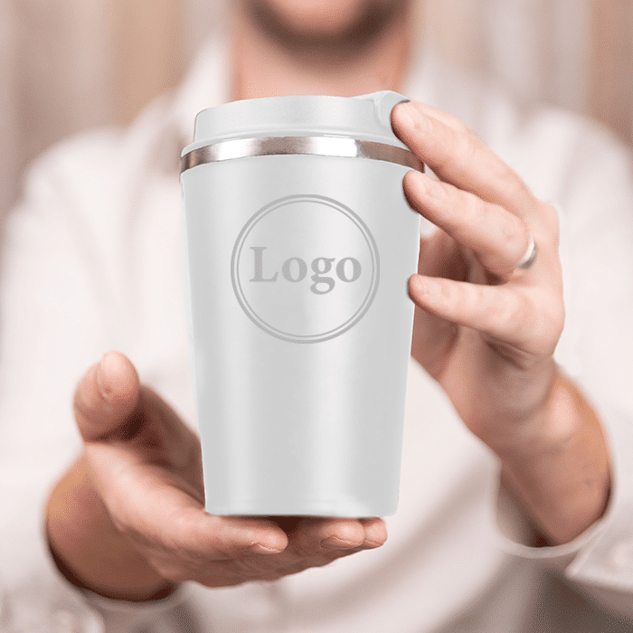 Termosmugg med logotyp eller text