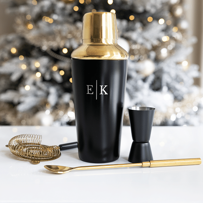 Cocktailset med gravyr - Jul