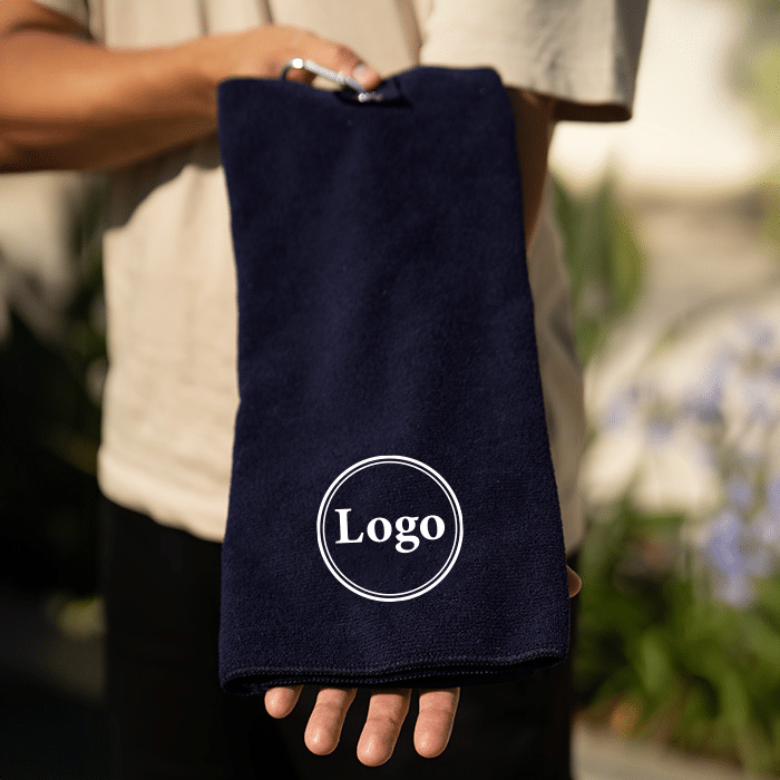 Golfhandduk med logotyp