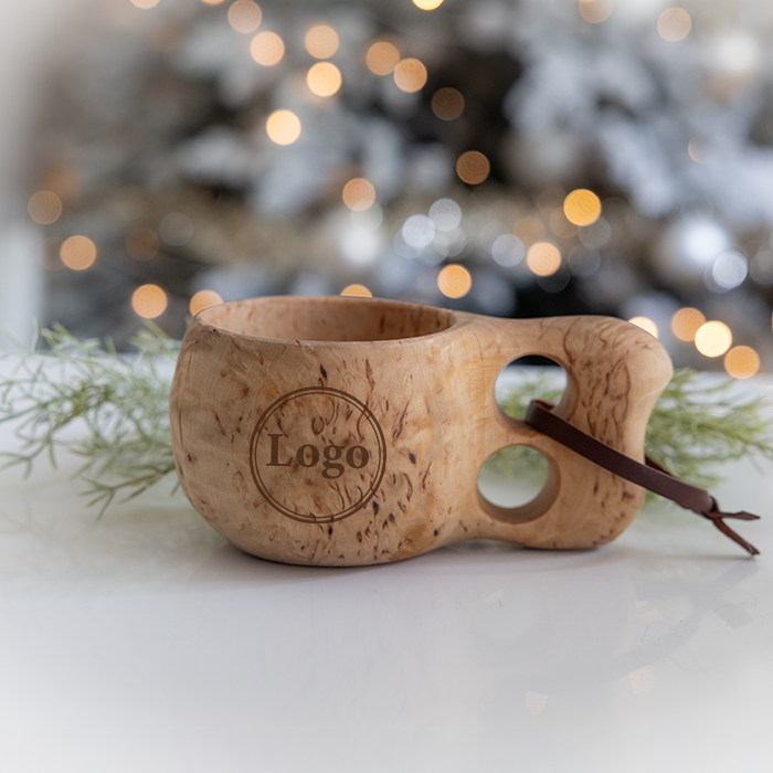 Maserbirken-kåsa mit Logotyp - Bild 3