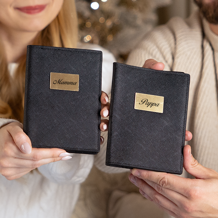 Passfodral med namn, jul