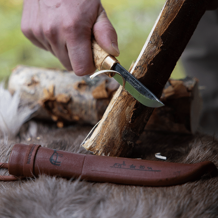 Kniv med logotyp eller namn, masurbjörk - Bild 4