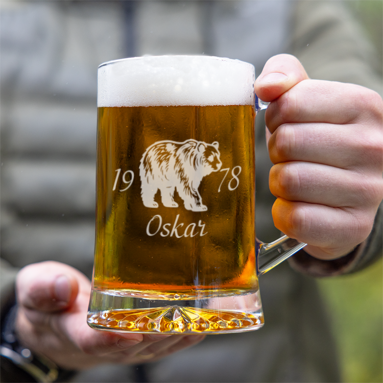 Ölsejdel med gravyr, eget viltmotiv - Bild 3