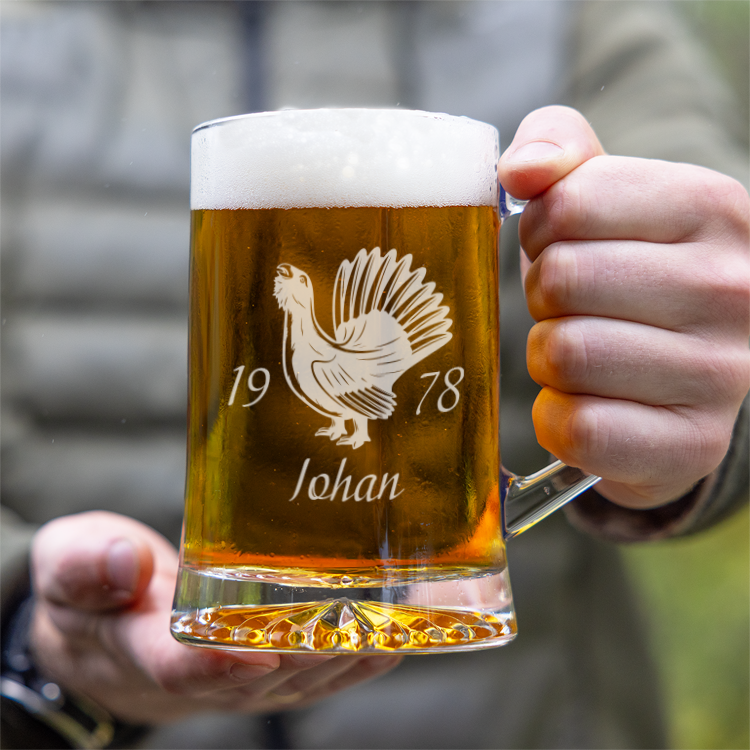 Ölsejdel med gravyr, eget viltmotiv - Bild 2