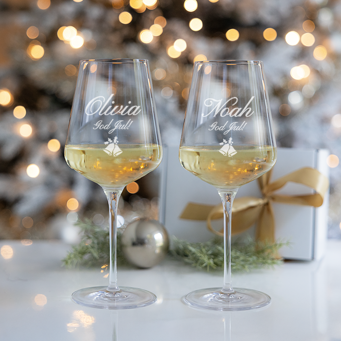 Vinglas med gravyr 2 st, jul - Bild 3