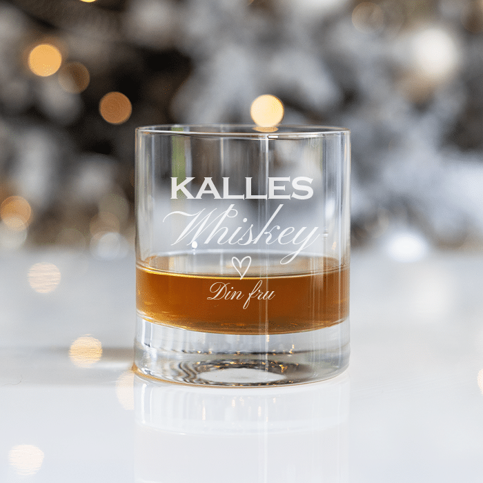 Whiskyglas med gravyr – Jul