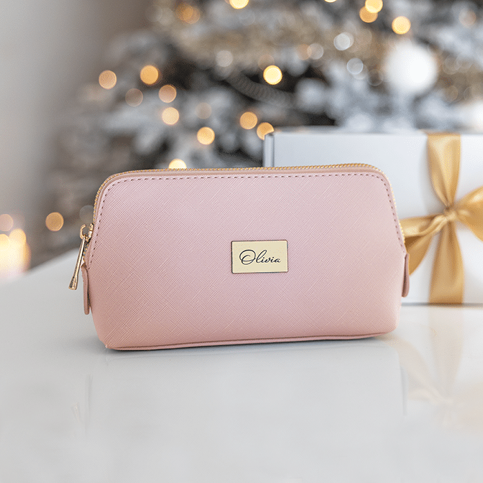Personlig sminkväska med namn för kollega
