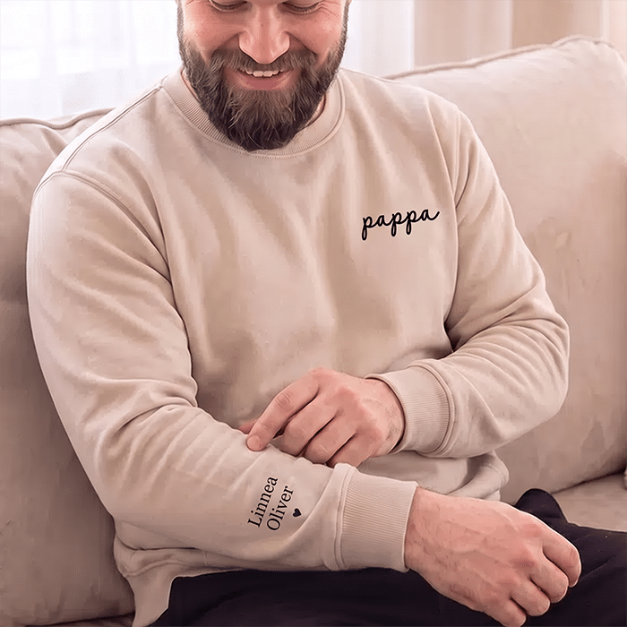 Collegetröja till pappa med egen text