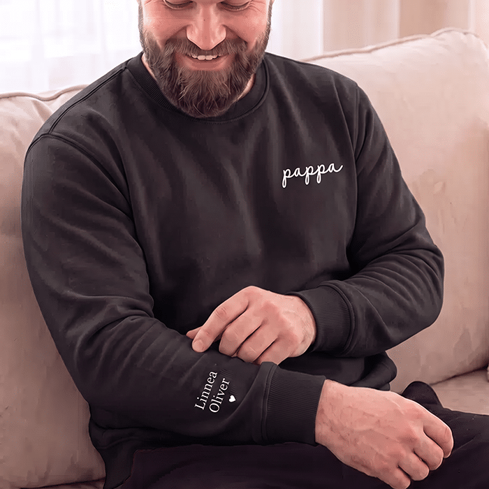 Collegetröja till pappa med egen text - Bild 2