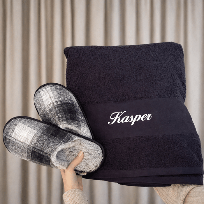 Bastuhandduk & Tofflor-presentpaket