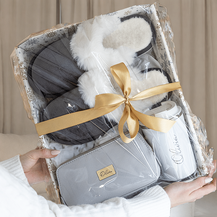 Personligt Deluxe presentset till henne, grå