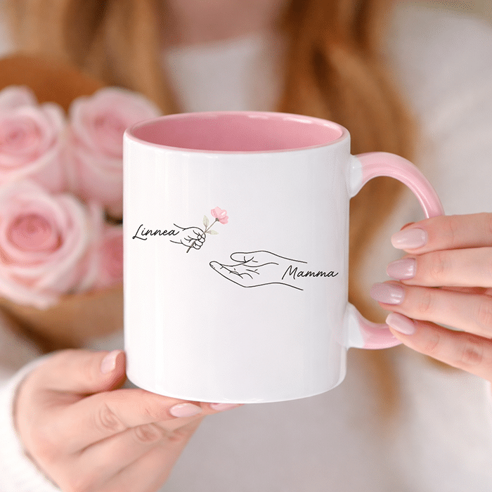 Mugg med tryck, blomma till mamma - Bild 3