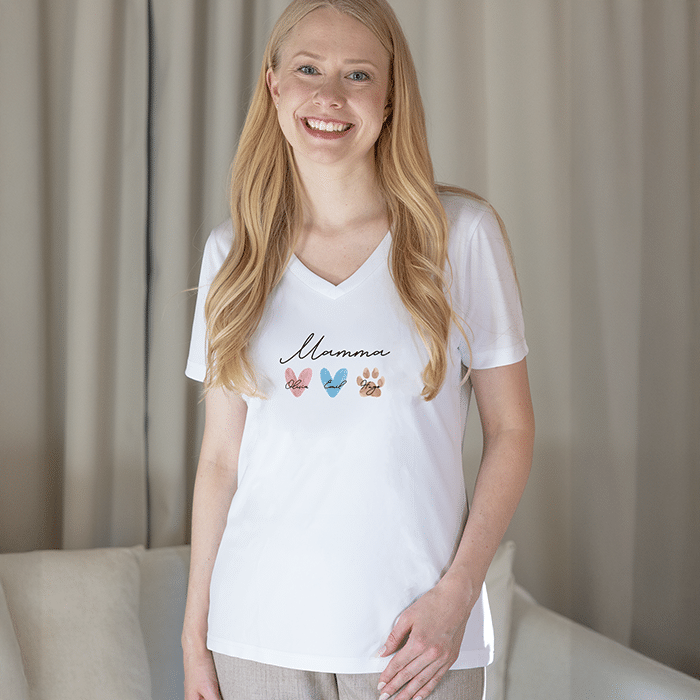 T-shirt med tryck, hjärtan - Bild 3