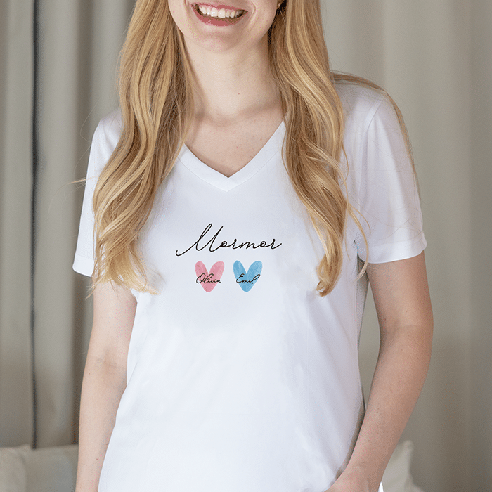 T-shirt med tryck, hjärtan - Bild 2